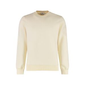 STONE ISLAND Crewneck Sweatshirt with Logo Embroidery Men PANNA Sweaters &